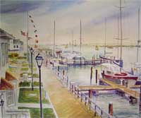 Beaufort Waterfront Print watercolor