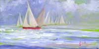 Small Sailboat Regatta - Print
