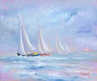 Sailing Regatta art coastal